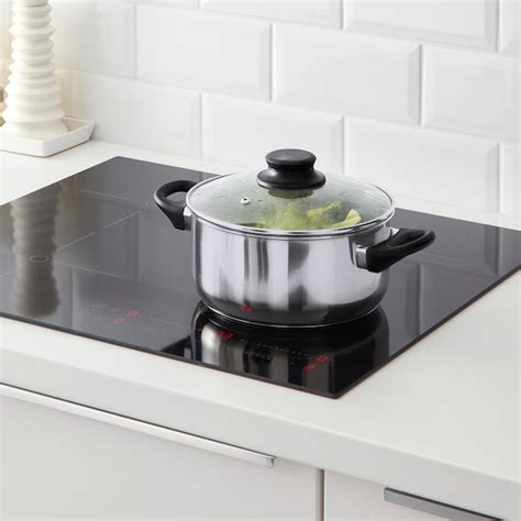 annons|ANNONS Pot with lid, glass/stainless steel, 2.8 l